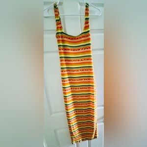 Colorful Striped Sleeveless Dress